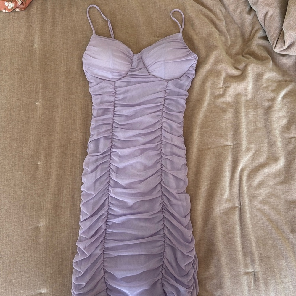 Rouched Mini Dress - image 1